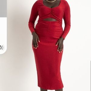 🔥🔥🔥CYBER SALE A STUNNING BODYCON MIDI DRESS WITH OPEN FRONT...